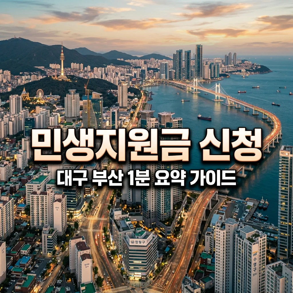 2026 민생회복지원금 대구 부산 신청 방법 및 자격 서류 총정리