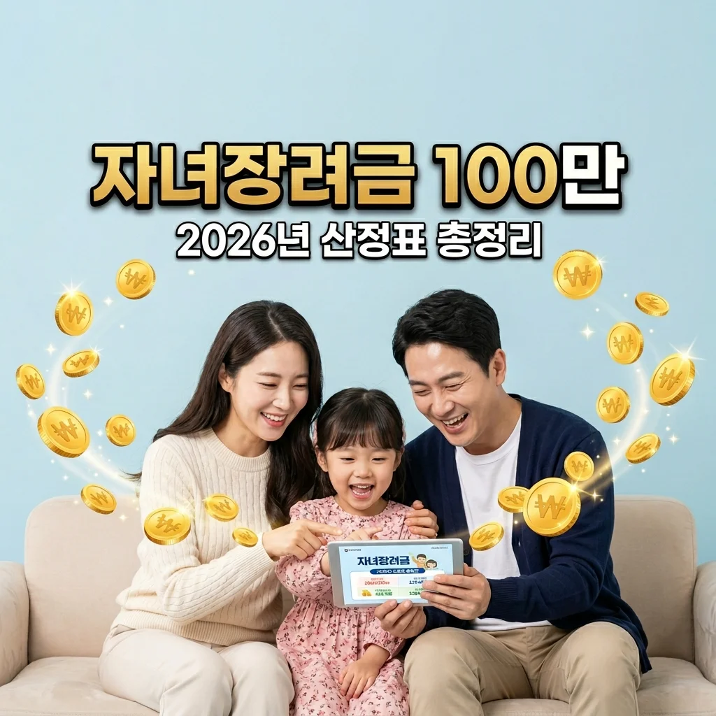 2026 자녀장려금 산정표 및 신청 조건 완벽 정리 (1인당 최대 100만원)
