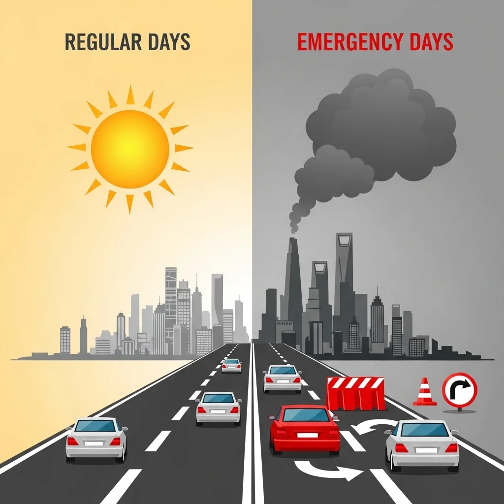 공공기관 차량 2부제 유형별 적용 기준 비교