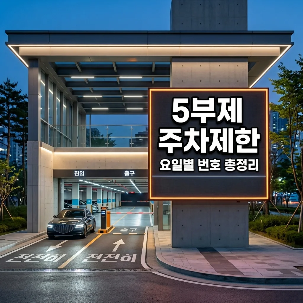 공영주차장 5부제 요일별 차량번호 제한 및 조회 방법 총정리