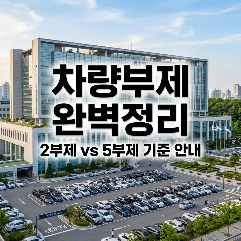 공공기관 2부제 주차장 5부제 중복 적용 기준 및 제외 대상 총정리