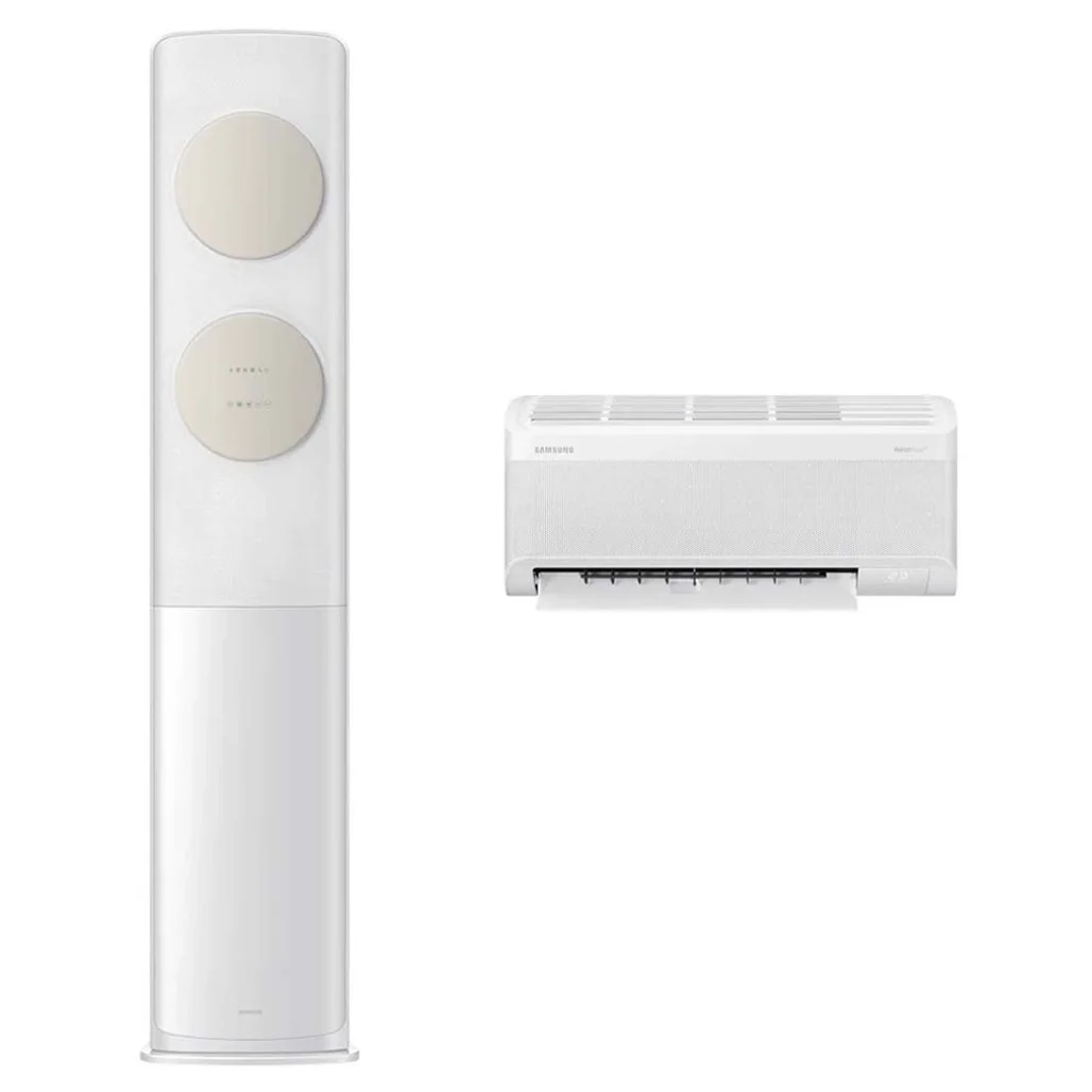 삼성전자 56.9㎡(17.2평) + 18.7㎡(5.7평) BESPOKE AI 무풍 클래식 홈멀티형 에어컨 AF70F17D11BRT + 리모컨 세트 방문설치