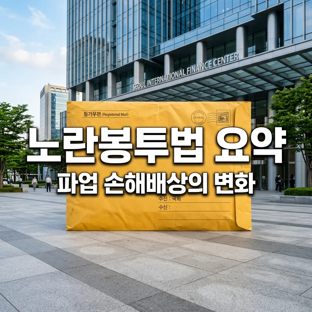 노란봉투법 통과 의미와 파업 손해배상 면책 쟁점 3가지 완벽 요약
