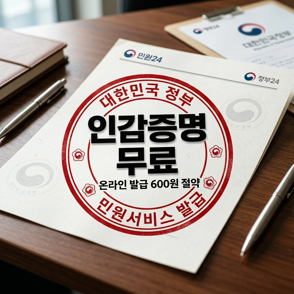 인감증명서 온라인 발급 수수료 무료 혜택 및 600원 절약 방법 (2026)