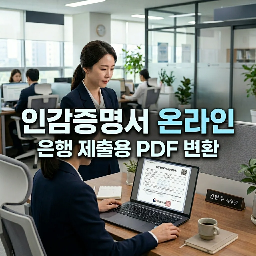 인감증명서 온라인 발급 방법! 은행 금융기관 제출용 PDF 변환 1분 마스터