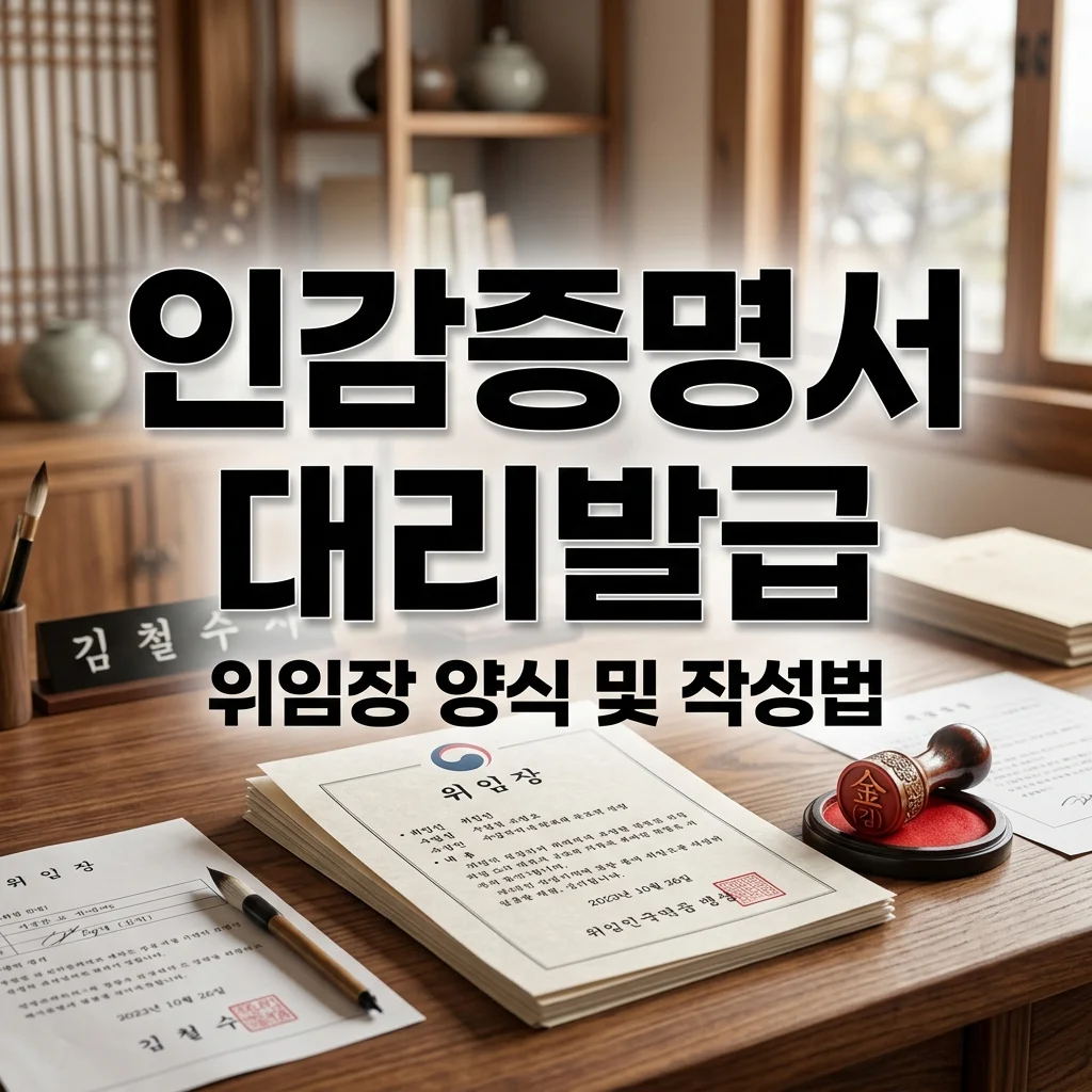 인감증명서 온라인 발급 가능한가요? 대리인 위임장 양식 및 작성법 총정리