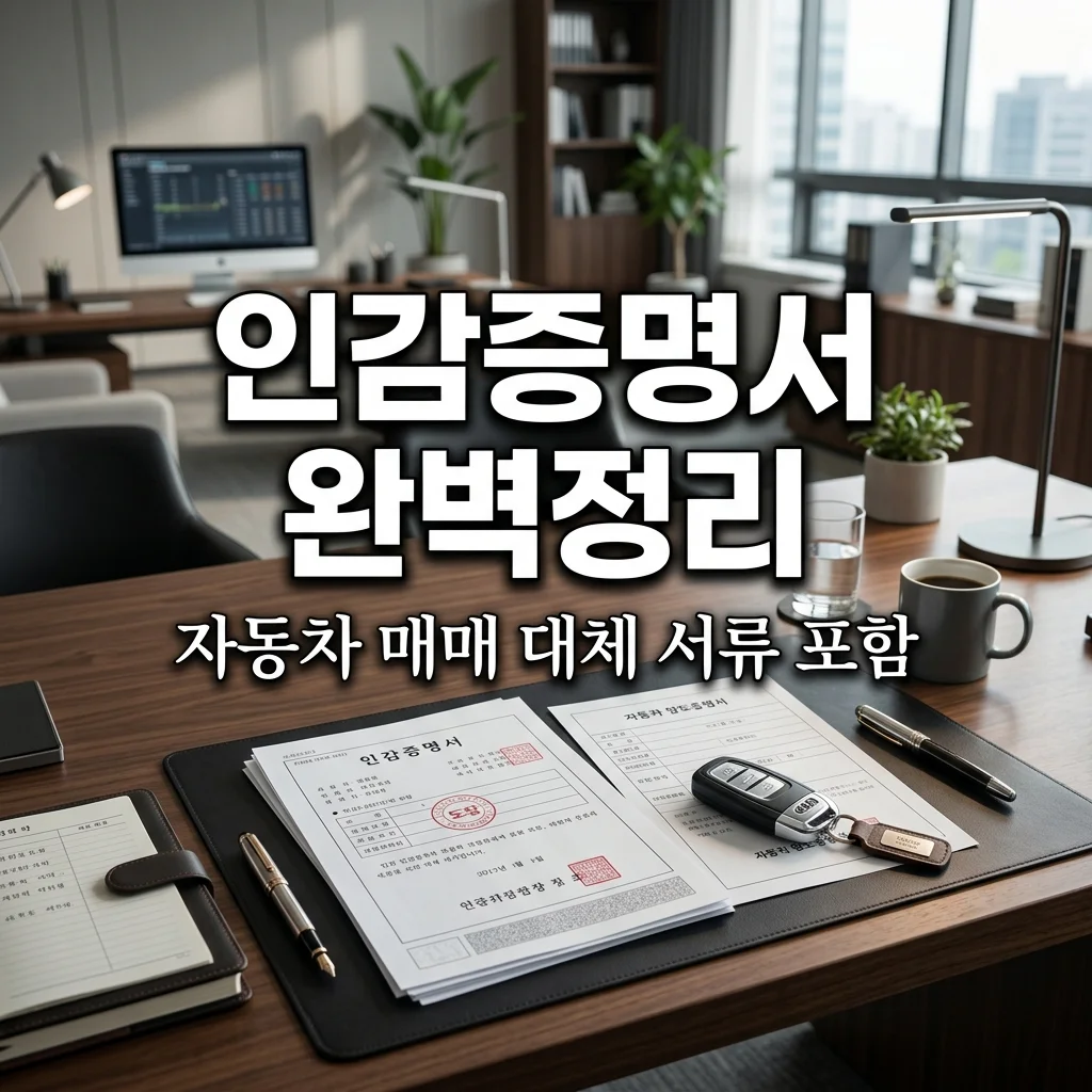 인감증명서 온라인 발급 자동차 매매용 가능할까? 대체 서류 및 당일 처리법