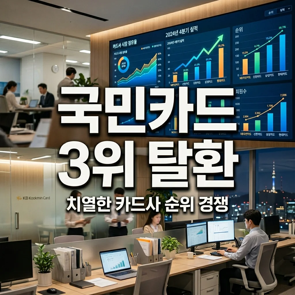 치열한 카드사 순위 경쟁: KB국민카드 3위 탈환 비결 분석