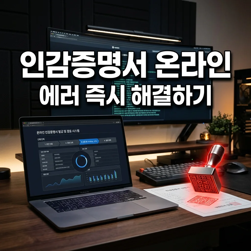 인감증명서 온라인 발급 및 인증서 등록 에러 해결 방법 2026