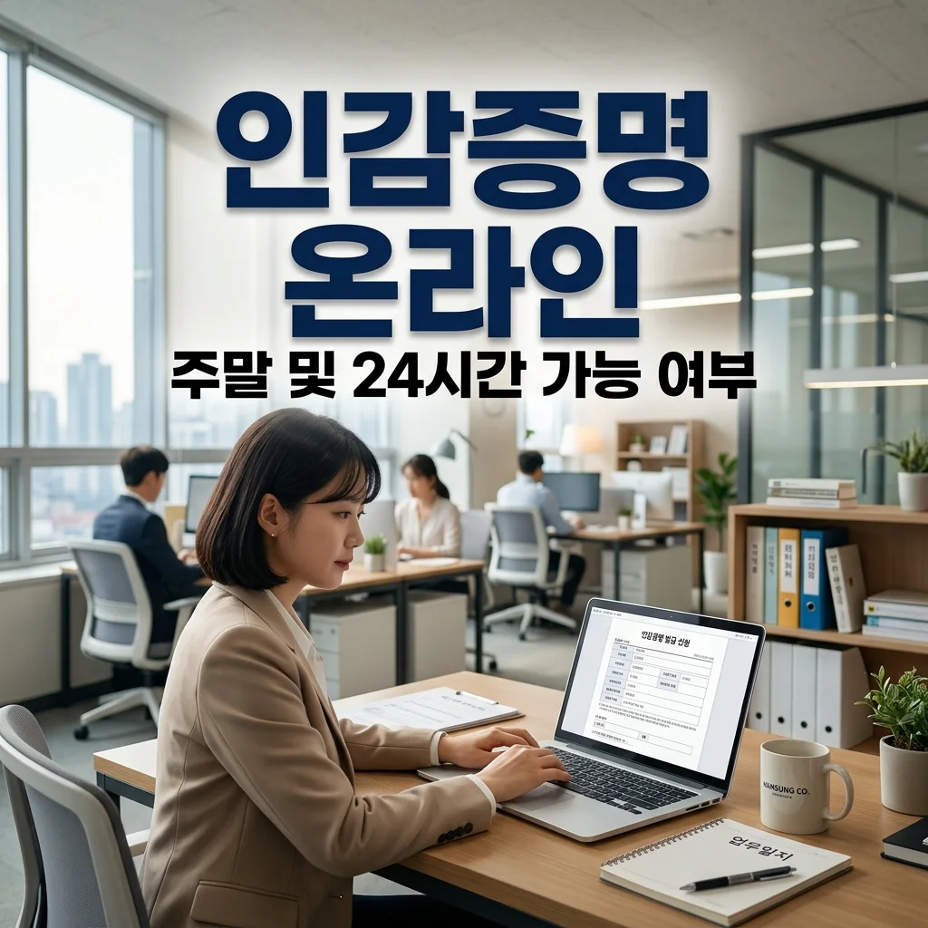 인감증명서 온라인 발급 주말 공휴일 24시간 신청 가능 여부 총정리