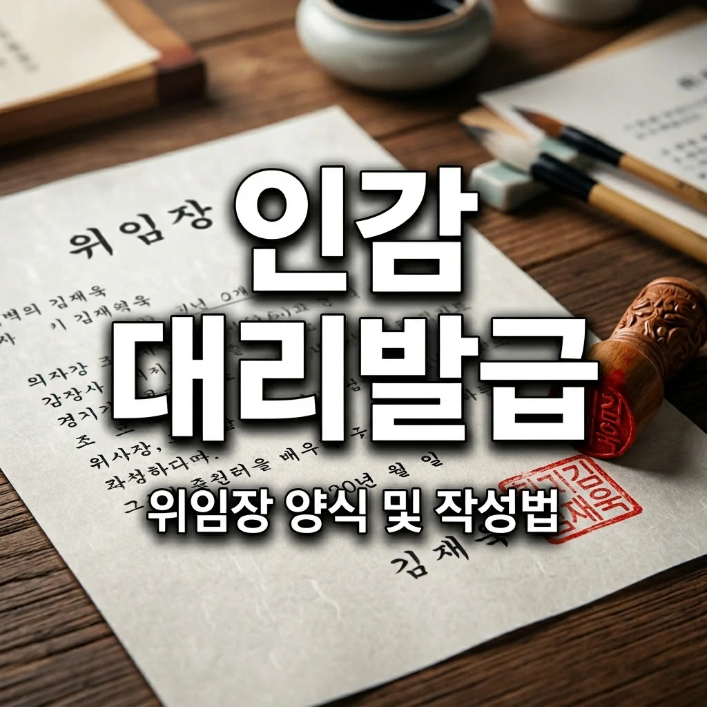 인감증명서 대리발급 위임장 양식 다운로드 및 작성법 (온라인 발급 주의)
