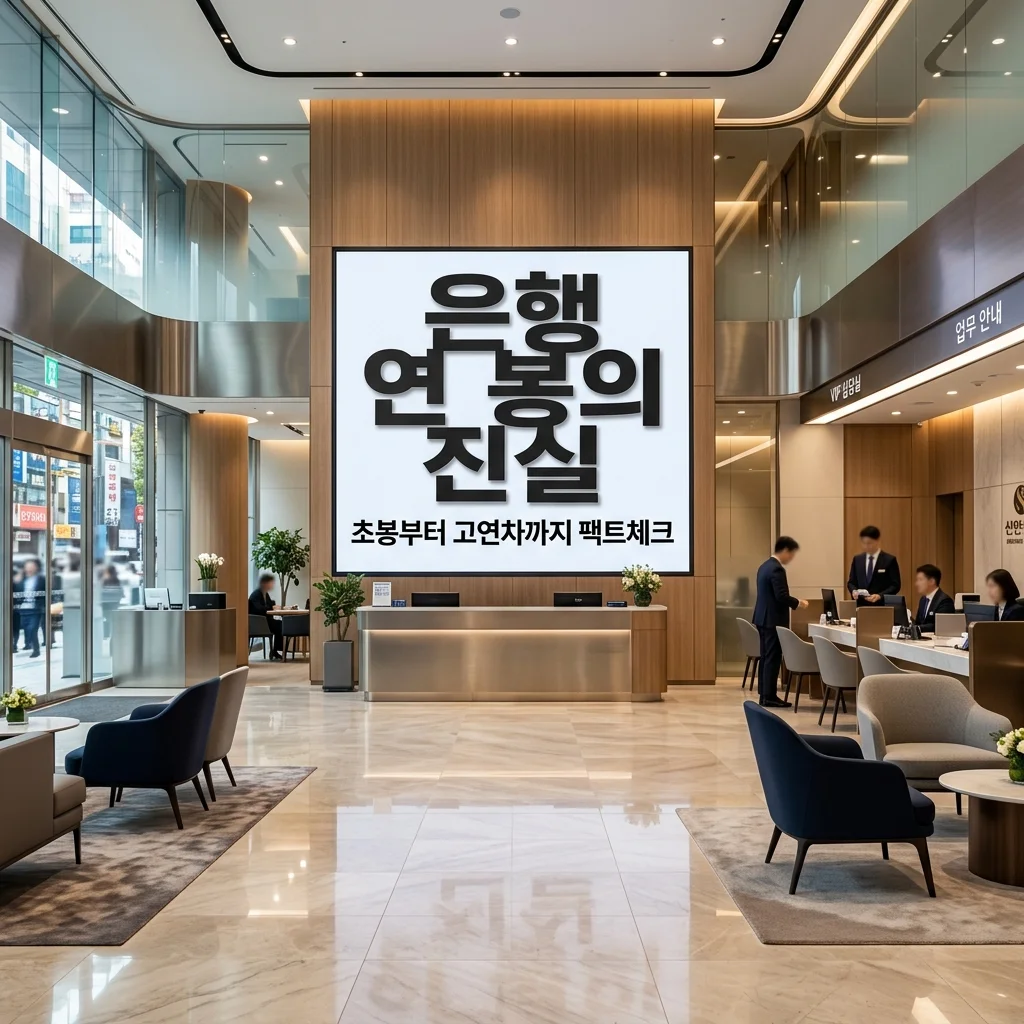 시중 은행 연봉 팩트체크! 신입 초봉부터 고연차 평균 1억의 진실