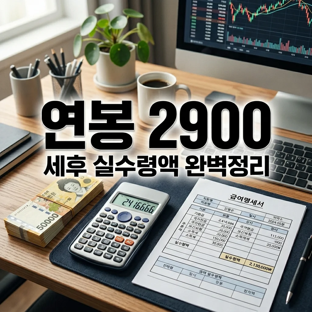 연봉 2900만 원 세후 실수령액 한 달에 얼마 받을까? 2026년 최신 정보