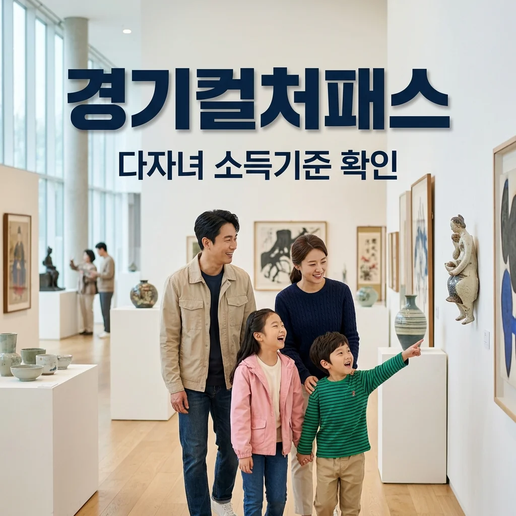 경기 컬처패스 다자녀 가구 소득 기준표 확인하고 숨은 지원금 찾아가기