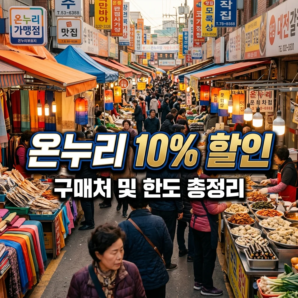 10% 특별할인 온누리상품권 구매처 및 모바일 앱 충전 한도 확인