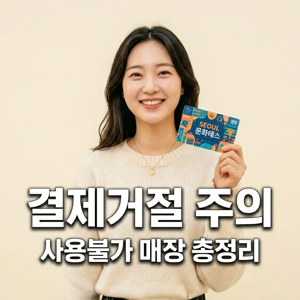 경기 컬처패스 결제 거절 피하기! 사용 불가 매장 및 제외 카테고리 완벽 정리