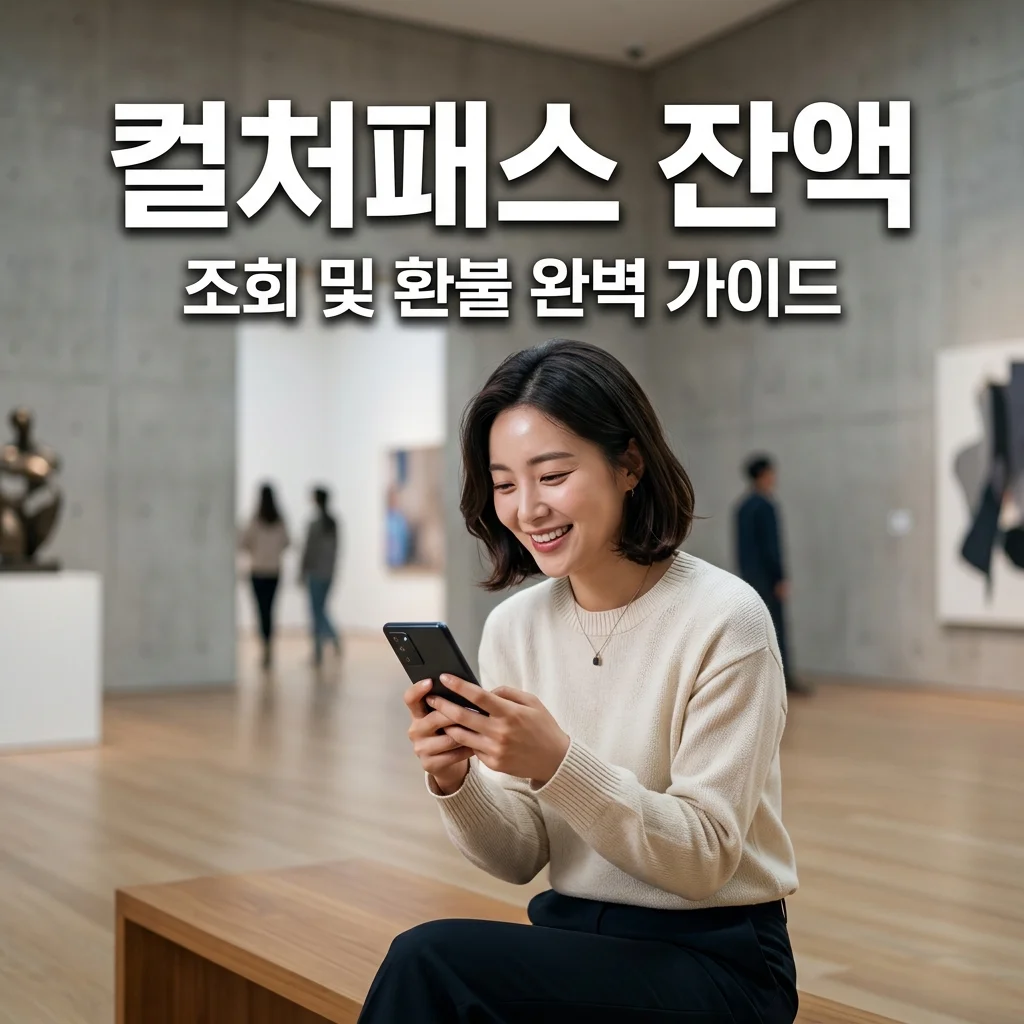 경기 컬처패스 잔액 조회 및 환불 규정 총정리 (미사용 지원금 소멸 주의)