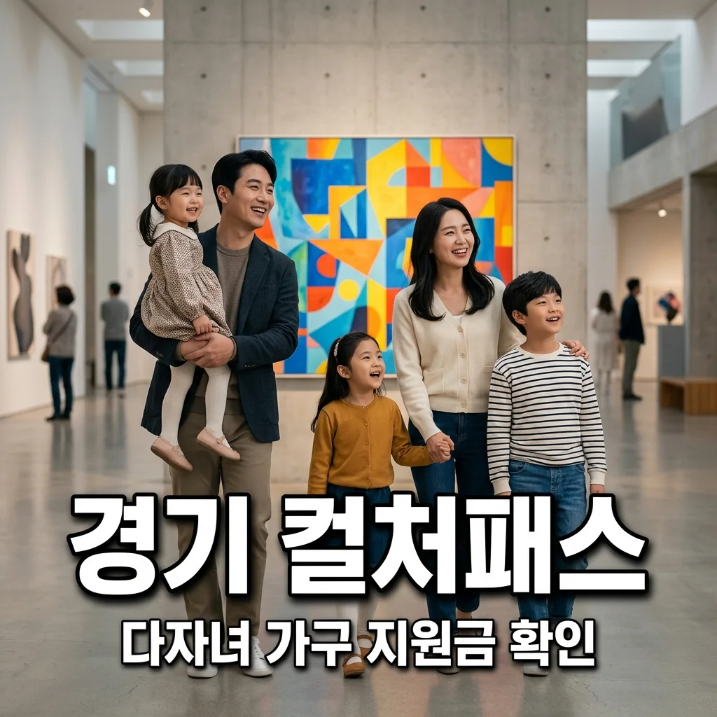 경기 컬처패스 다자녀 가구 소득 기준표 및 숨은 지원금 신청 방법